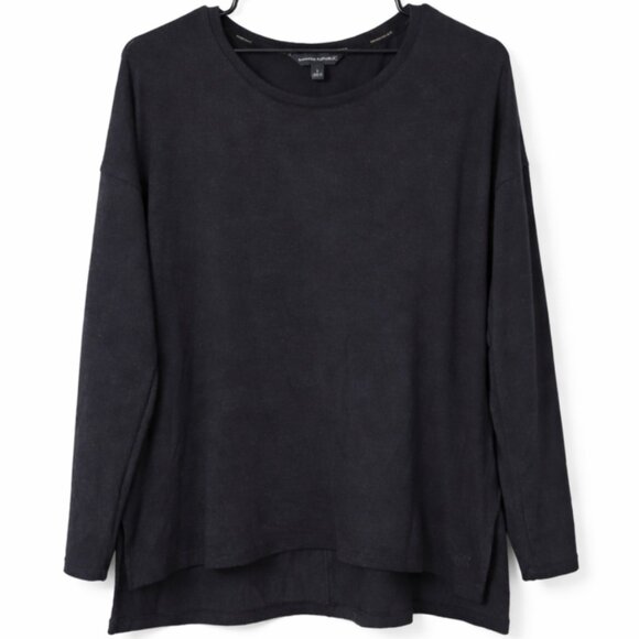 Banana Republic Womens Large Black Long Sleeve Oversized Knit Sweater - Picture 2 of 4